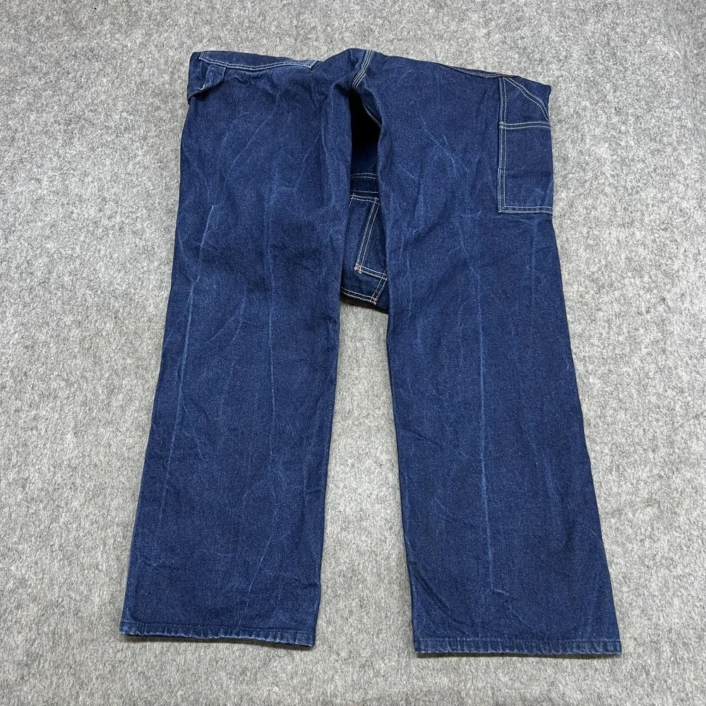 Men's Dark Blue Denim Overalls - Classic Workwear - Picture 6 of 11